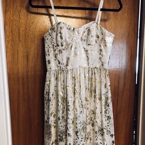 Alice + Olivia gold splattered gown